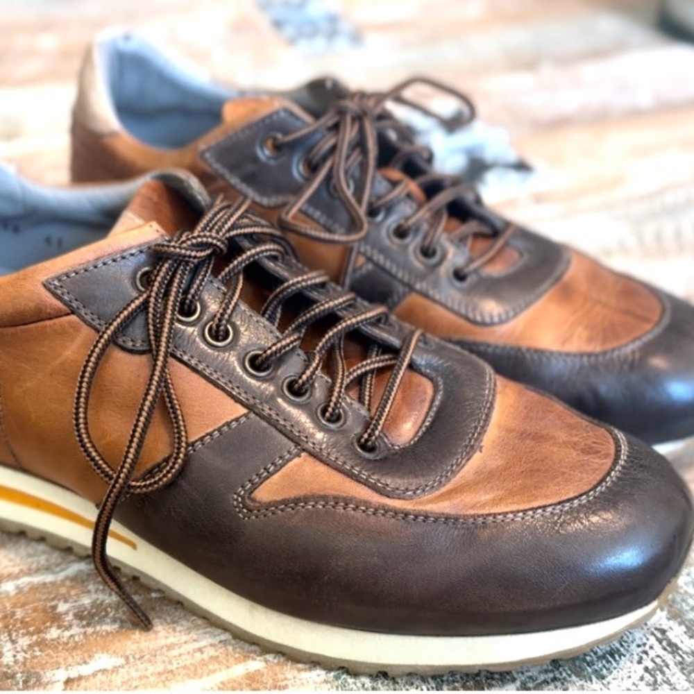 Handmade Leather Sneaker made & purchased in Chianti, Italy. Cappelletti Shoes